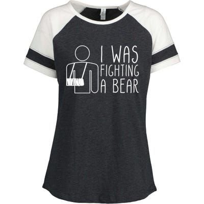 I Was Fighting A Bear Broken Arm Cool Gift Enza Ladies Jersey Colorblock Tee