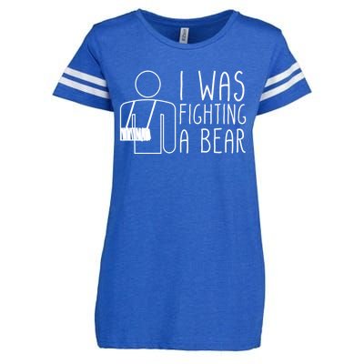 I Was Fighting A Bear Broken Arm Cool Gift Enza Ladies Jersey Football T-Shirt