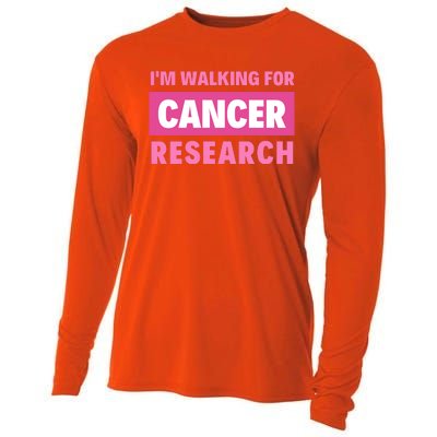 I'm Walking For Cancer Research Cooling Performance Long Sleeve Crew