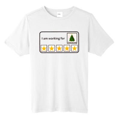 IM Working For Christmas Break 5 Stars Christmas Teacher Tall Fusion ChromaSoft Performance T-Shirt