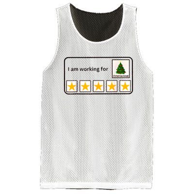 IM Working For Christmas Break 5 Stars Christmas Teacher Mesh Reversible Basketball Jersey Tank