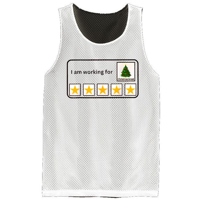 IM Working For Christmas Break 5 Stars Christmas Teacher Mesh Reversible Basketball Jersey Tank