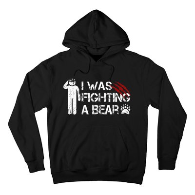 I Was Fighting A Bear Funny Head Injury Recovery Concussion Hoodie