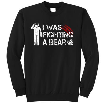 I Was Fighting A Bear Funny Head Injury Recovery Concussion Sweatshirt