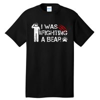 I Was Fighting A Bear Funny Head Injury Recovery Concussion Tall T-Shirt