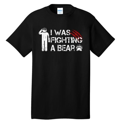 I Was Fighting A Bear Funny Head Injury Recovery Concussion Tall T-Shirt