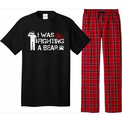 I Was Fighting A Bear Funny Head Injury Recovery Concussion Pajama Set