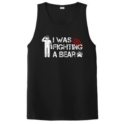 I Was Fighting A Bear Funny Head Injury Recovery Concussion PosiCharge Competitor Tank