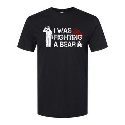 I Was Fighting A Bear Funny Head Injury Recovery Concussion Softstyle CVC T-Shirt