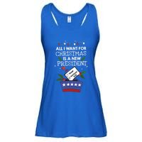 I Want For Christmas Is A New President Funny Antitrump Gift Ladies Essential Flowy Tank