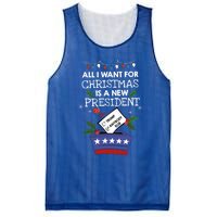 I Want For Christmas Is A New President Funny Antitrump Gift Mesh Reversible Basketball Jersey Tank