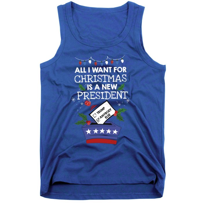 I Want For Christmas Is A New President Funny Antitrump Gift Tank Top