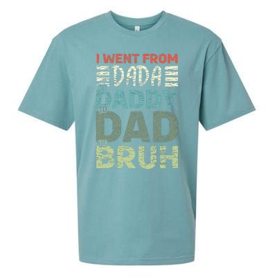 I Went From Dada To Daddy To Dad To Bruh Funny Fathers Day Sueded Cloud Jersey T-Shirt