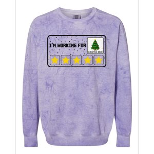 IM Working For Christmas Break 5 Stars Xmas Tree Bcba Rbt Colorblast Crewneck Sweatshirt