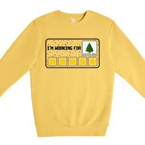 IM Working For Christmas Break 5 Stars Xmas Tree Bcba Rbt Premium Crewneck Sweatshirt