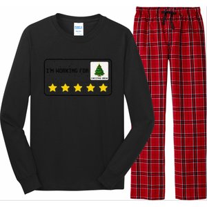 IM Working For Christmas Break 5 Stars Xmas Tree Bcba Rbt Long Sleeve Pajama Set