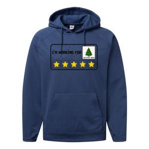 IM Working For Christmas Break 5 Stars Xmas Tree Bcba Rbt Performance Fleece Hoodie