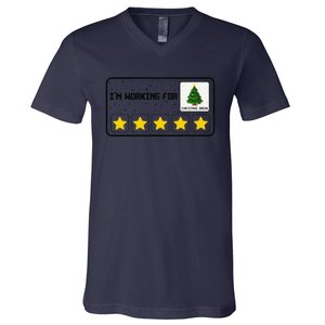 IM Working For Christmas Break 5 Stars Xmas Tree Bcba Rbt V-Neck T-Shirt