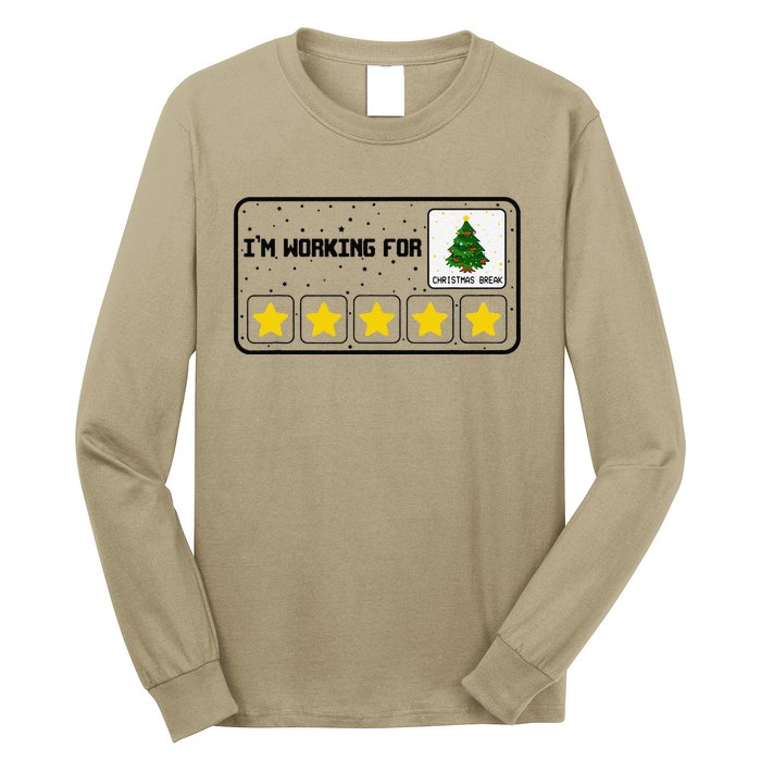 IM Working For Christmas Break 5 Stars Xmas Tree Bcba Rbt Long Sleeve Shirt