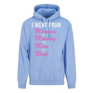 I Went From Momma To Mommy To Mom To Bruh Funny Mothers Day Women Mom Life Unisex Surf Hoodie