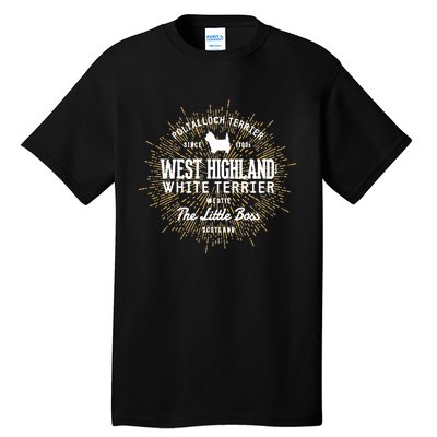 Intage Westie For Dog Lovers West Highland White Terrier Tall T-Shirt