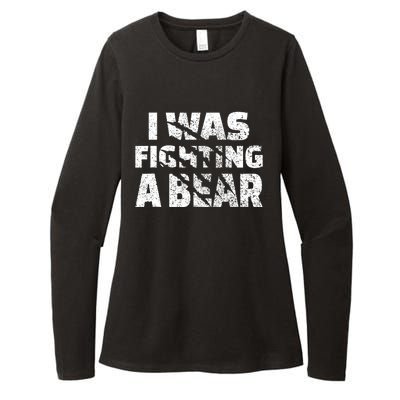 I Was Fighting A Bear Funny Bear Womens CVC Long Sleeve Shirt