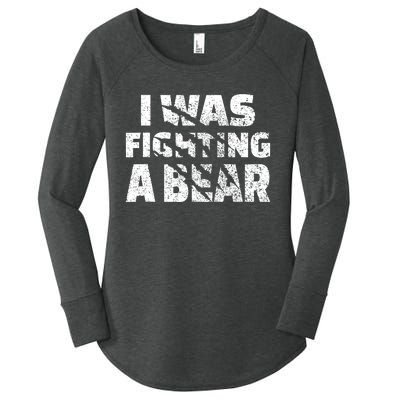 I Was Fighting A Bear Funny Bear Women's Perfect Tri Tunic Long Sleeve Shirt