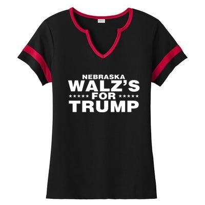 Im WalzS Family Members Wearing Nebraska WalzS For Trump Ladies Halftime Notch Neck Tee