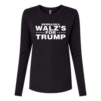 Im WalzS Family Members Wearing Nebraska WalzS For Trump Womens Cotton Relaxed Long Sleeve T-Shirt