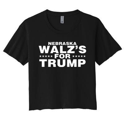 Im WalzS Family Members Wearing Nebraska WalzS For Trump Women's Crop Top Tee