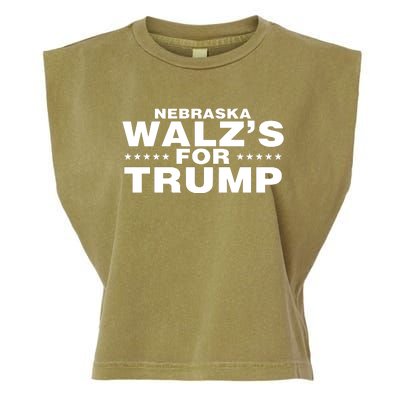 Im WalzS Family Members Wearing Nebraska WalzS For Trump Garment-Dyed Women's Muscle Tee