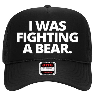 I Wanna Fighting A Bear Funny Injury Trucker Hat