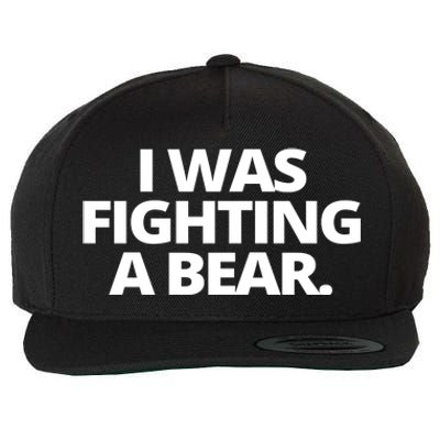 I Wanna Fighting A Bear Funny Injury Wool Snapback Cap