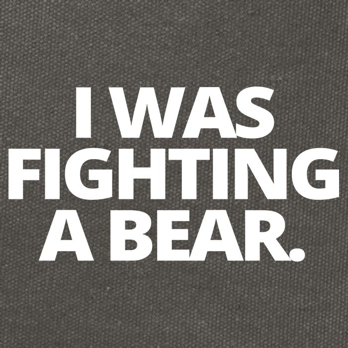 I Wanna Fighting A Bear Funny Injury Cotton Canvas Backpack