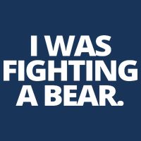 I Wanna Fighting A Bear Funny Injury Drawstring Bag