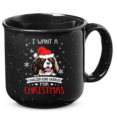 I Want For Christmas Is A Cavalier King Charles Spaniel Gift 15oz Campfire Ceramic Mug