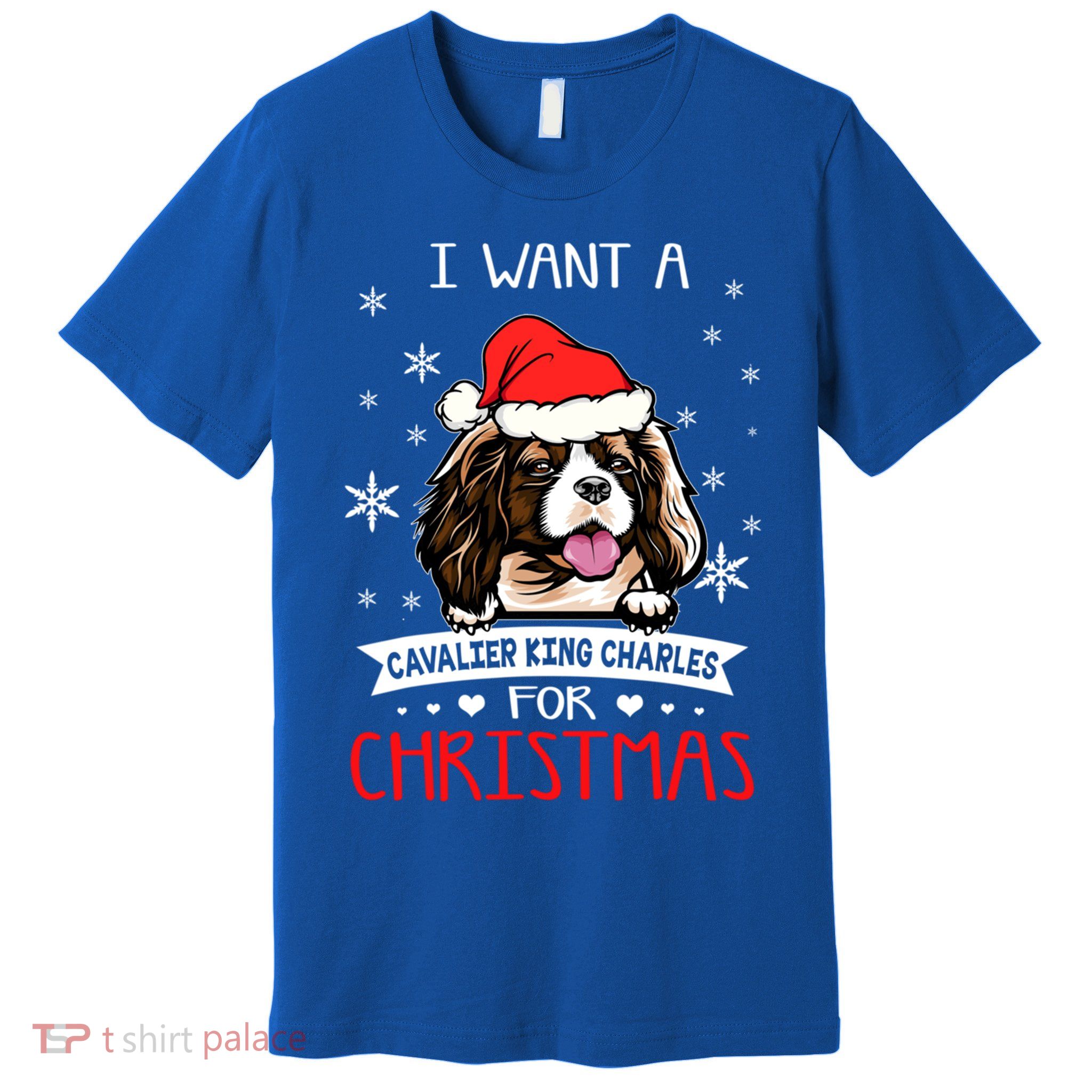 I Want For Christmas Is A Cavalier King Charles Spaniel Gift Premium T-Shirt