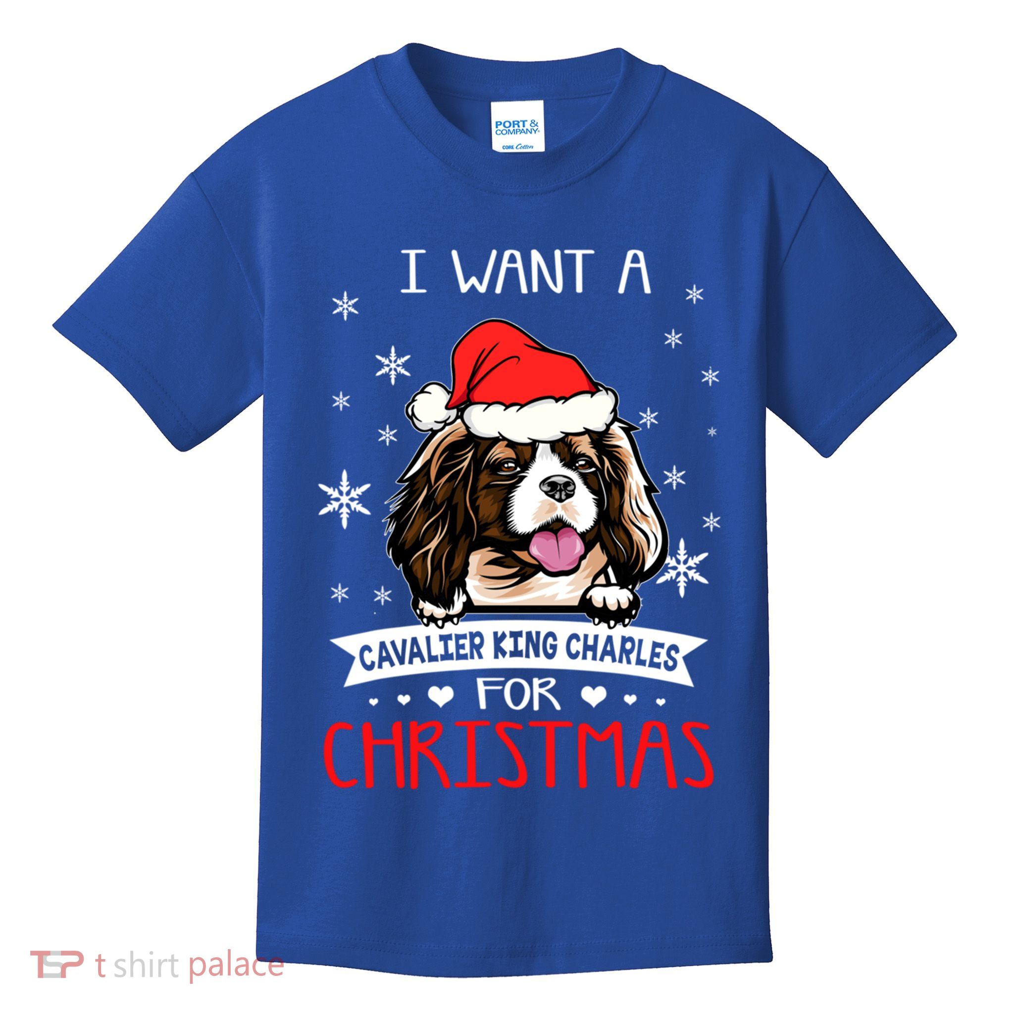 I Want For Christmas Is A Cavalier King Charles Spaniel Gift Kids T-Shirt