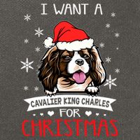 I Want For Christmas Is A Cavalier King Charles Spaniel Gift Cotton Canvas Backpack
