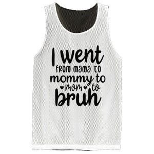 I Went From Mom Bruh Funny Mother's Day for Mom Wife Mesh Reversible Basketball Jersey Tank