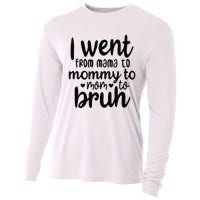 I Went From Mom Bruh Funny Mother's Day for Mom Wife Cooling Performance Long Sleeve Crew