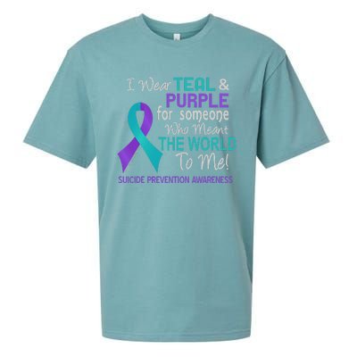 I Wear For Someone Who Meant World To Me Suicide Prevention Sueded Cloud Jersey T-Shirt