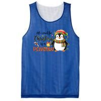 I Want For Christmas Is A Penguin Merry Christmas Cute Gift Mesh Reversible Basketball Jersey Tank