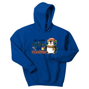 I Want For Christmas Is A Penguin Merry Christmas Cute Gift Kids Hoodie