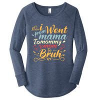 I Went From Mama To Mommy To Mom To Bruh Funny Mothers Day Women's Perfect Tri Tunic Long Sleeve Shirt