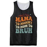 I Went From Mom Bruh Funny Mothers Day Mom Mesh Reversible Basketball Jersey Tank