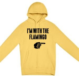 IM With Flamingo Halloween Christmas Funny Gift Premium Pullover Hoodie