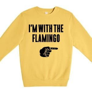 IM With Flamingo Halloween Christmas Funny Gift Premium Crewneck Sweatshirt