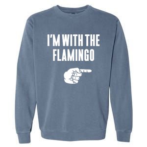 IM With Flamingo Halloween Christmas Funny Gift Garment-Dyed Sweatshirt