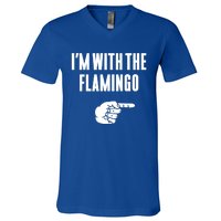 IM With Flamingo Halloween Christmas Funny Gift V-Neck T-Shirt